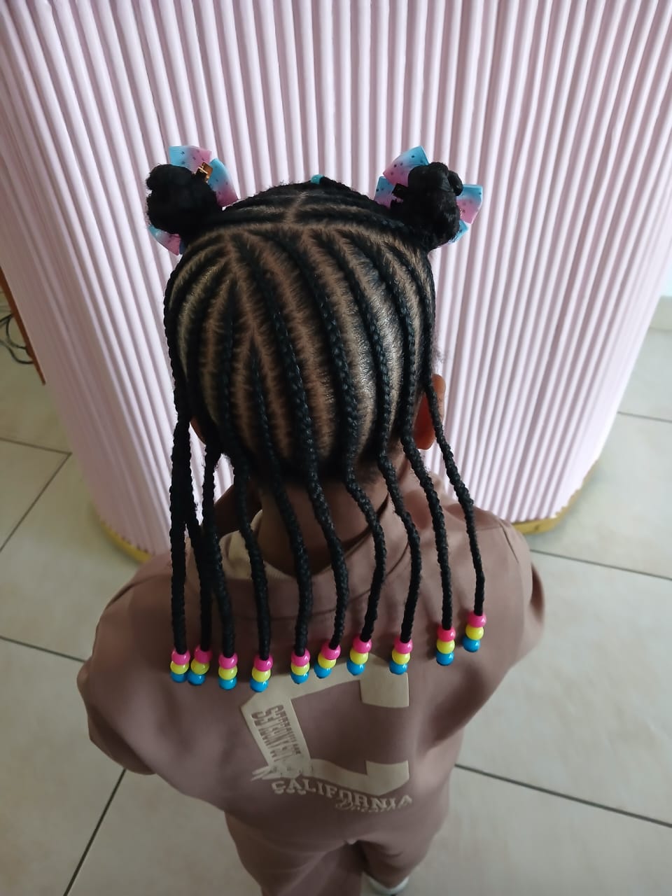 Happy client at salon
