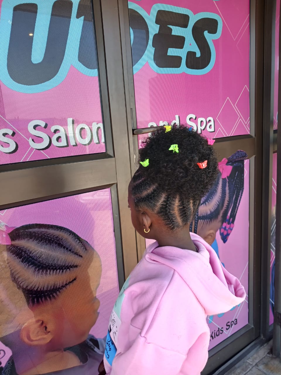 Happy client at salon