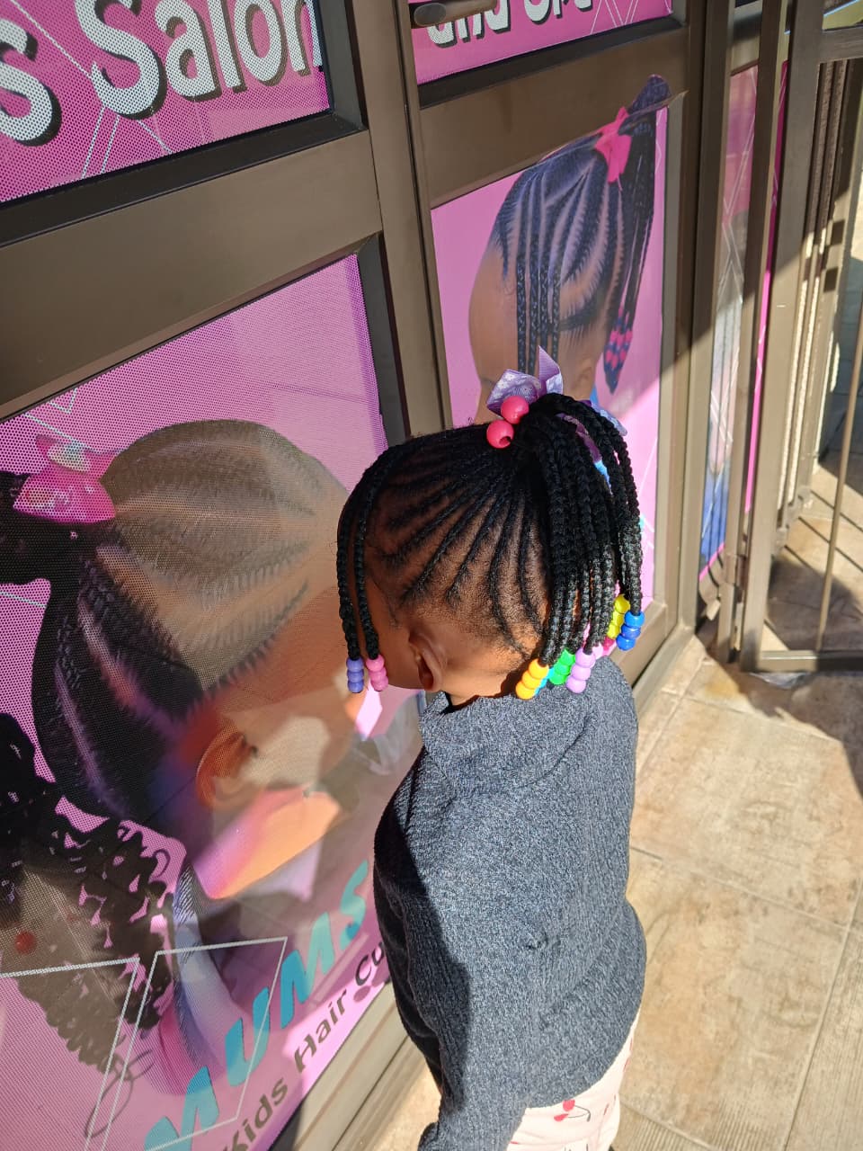 Happy client at salon